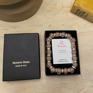 Murano Pink Glass Bracelet